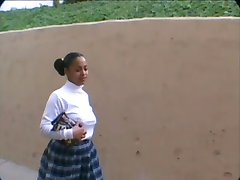Little Black School Girl Tracy Is Selling Ass Candy