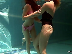 Olla Oglaebina & Irina Russaka hot teens underwater