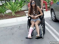 BANGBROS - Small Handicapped Babe Kimberly Costa Gets Fucked On Plow Bus