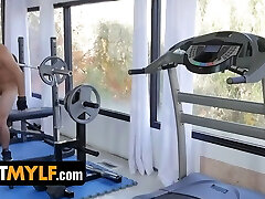 GotMylf - Big Titted Blonde Trainer Finds The Greatest Way To Vibrate Lazy Dude To Workout Daily