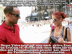 STREET FLIRT CASTING WITH GERMAN SKINNY REDHEAD Teenage
