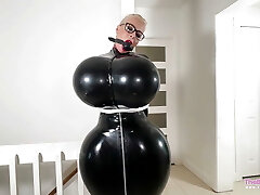 Body inflation dreams in latex (ass and knocker expansion)
