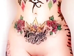 Busty curly brunette with big boobs fucks on bed