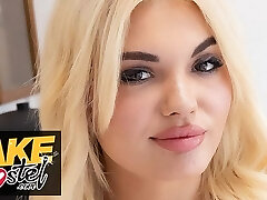 Fake Hostel - cute blonde teen with dripping wet horny pussy gets her orgasm in shared room