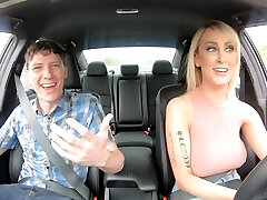 Mature huge-titted blonde vixen Maxim Law gets cum on her inborn big tits