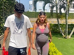 I help my pregnant neighbor as a excuse to fuck her hard and toss my cum on her ginormous tits.
