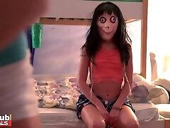 MOMO Challenge in a handsome FFFM foursome with spooky sluts