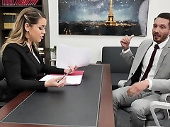 Trimmed vag boss Alina Lopez wants to be fucked rock hard in the office