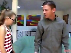 Nerdy Teen Gets Her Sphincter Fucked.