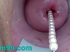 Cervix pummeling playing inserting a japanese vibrator