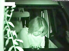 Horny woman backseat car sex