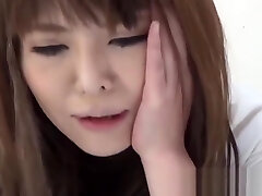 Young Chinese vixen soaking her panties up with pee