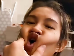 Hard deepthroat and snatch fuck