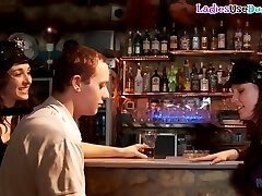 Uniformed Femdoms Pegging Subject In Glamour Cfnm Threes