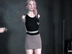 Real hogtied mega-slut Harper Madi is kinky enough for raunchy treatment