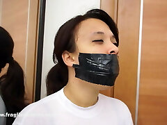Fragiledesires &ndash; Tape Gagged and Tied in Tape Bondage