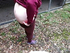Rump flogging at public barn