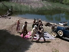 Outdoor group dicking with naughty Julia Ann and Natasha Marley