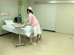 Japanese nurse creampied at hospital couch!