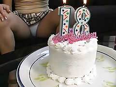 18th Birthday &ndash; horny blonde gets her first fake penis
