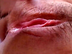 My Candy J - Extreme Close-up Clitoris! Eating Amazing Young Fur Covered Squirting Labia. 8 Min