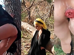 Piss in woods with prolapse