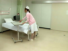 Hot Japanese Nurse gets banged at hospital couch by a horny patient!