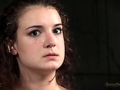 Duo of aggressive bondage folks bonking the curly-haired cutie