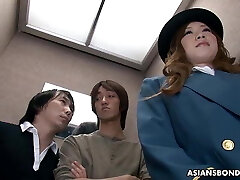 Aimi Ichijo is having bondage session on a working day