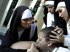 Dominated lesbo nun fucktoys