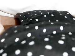 I can sit on the cross and have fun my cooch with my forearm under my black bottom coat