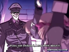 Fettered hentai girls humiliated and gangbanged by soldiers