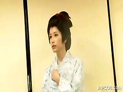 Geisha marionette gets punished 