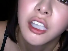 Amazing Chinese whore Hitomi Fujiwara in Crazy Swallow Сum, Threesome JAV movie