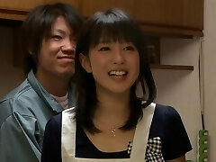 House wife fucked from behind in kitchen - Nana Nanaumi petite milf bum