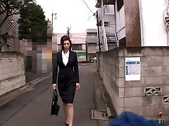 This chick is steamy even in office dress clothes and she masturbates like rampant