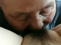 The elder man licks the old lady – so exciting