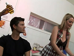 Blonde Big Tis Milf get penetrated hard in Pussy and Ass