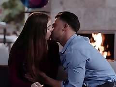 Warm red haired babe Hazel Moore gets intimate with her new beau
