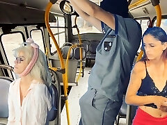Worker takes stick out and hips women on public transport! Worker takes stick out and hips women on public transport!