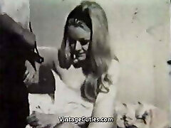 Lusty Couple Having Doggystyle Tear Up in Bedroom (Vintage)