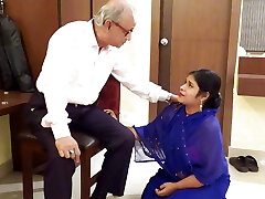 A mature man banged maid in his lonely house