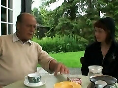 Young and old duo having sex together