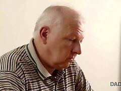 DADDY4K. Dad and young girl hot hook-up in bed culminates with..