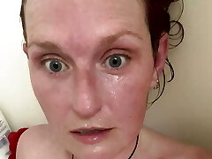 Petite mom's perfect pert boobs bounce after masturbating in the bath makes her heart smash incredibly hard and quick