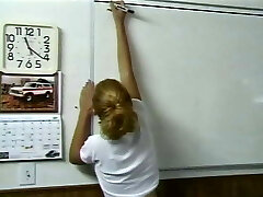 Blond Student Gets Her Hairy Slit Fucked By The Teacher