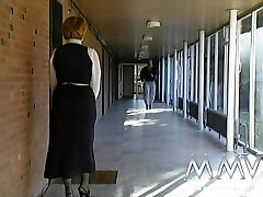 Trashy schoolgirls fucking their sport professor