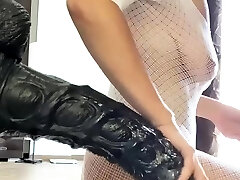 Slamming Ample Mutant Dildo Deep in Her Ass Slamming Ample Mutant Dildo Deep in Her Ass