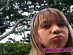 Little Latina spreading her slit