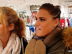 German Public Scandal FFM 3Some in Changing Room with two Dirty Gals